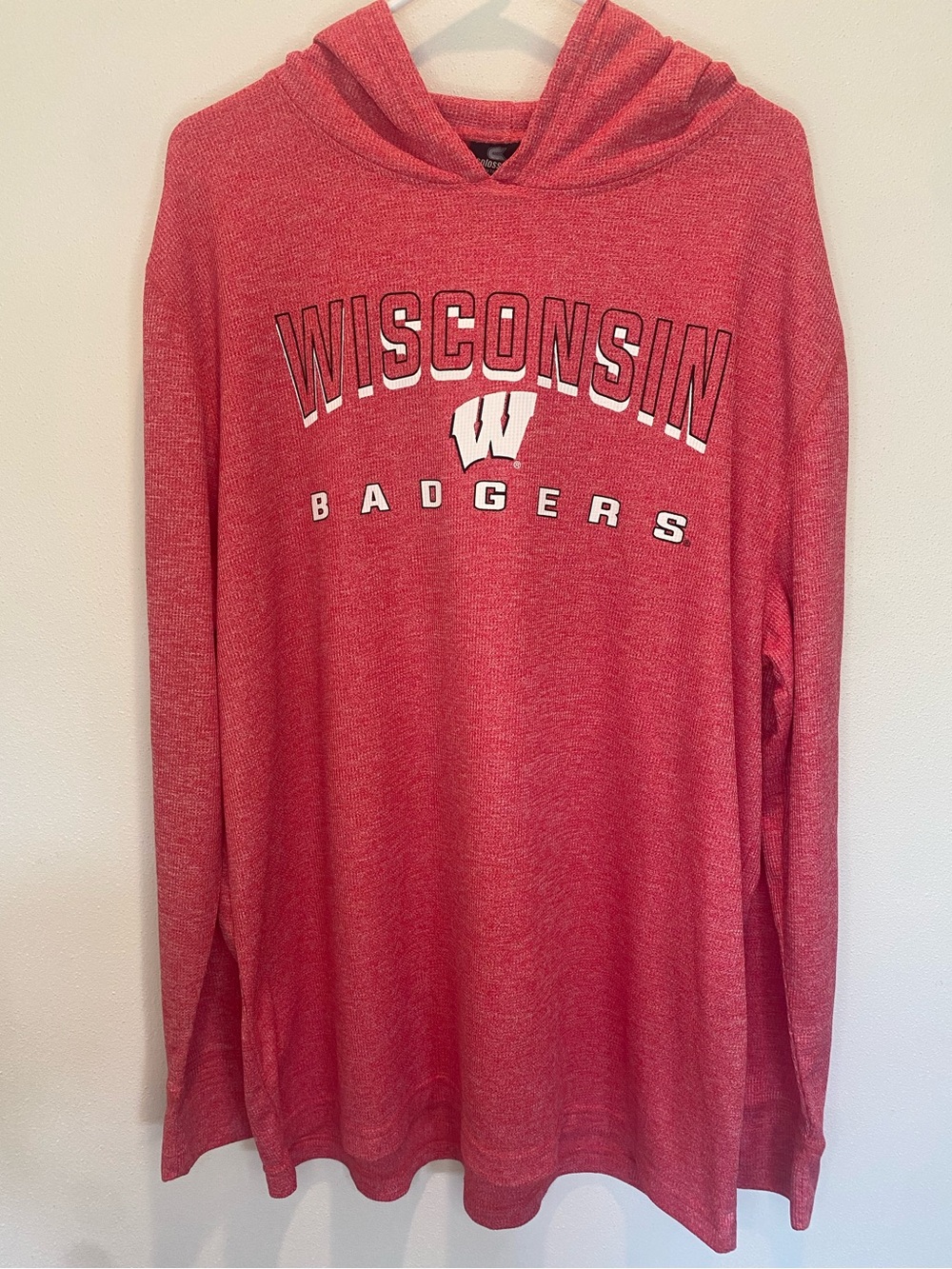 Wisconsin Badgers Waffle Knit Hoodie - Colosseum - Men’s XXL